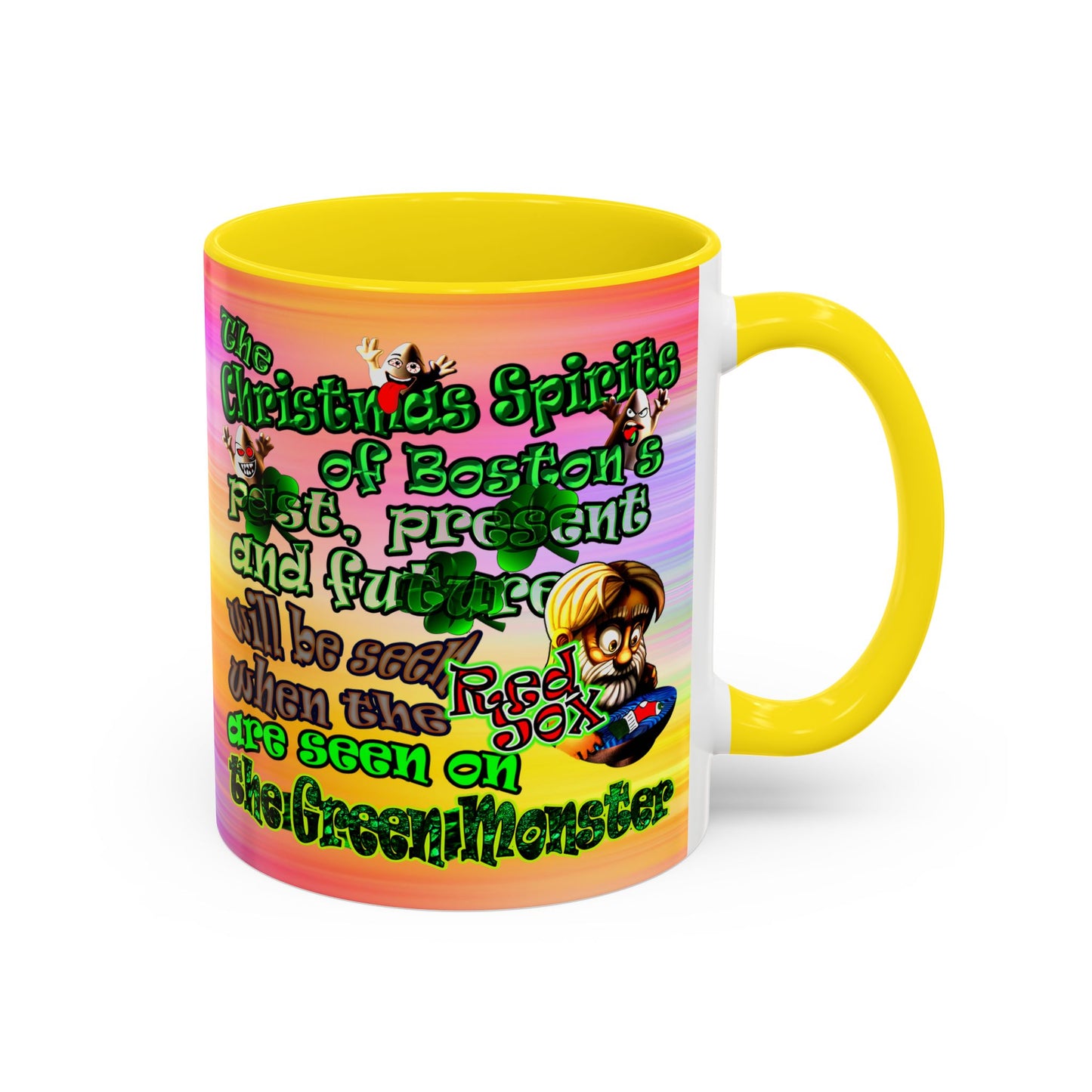 christmas spirits of boston - Accent Mug (color blur)