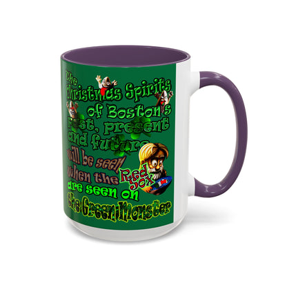 christmas spirits of boston - Accent Mug (dark green)