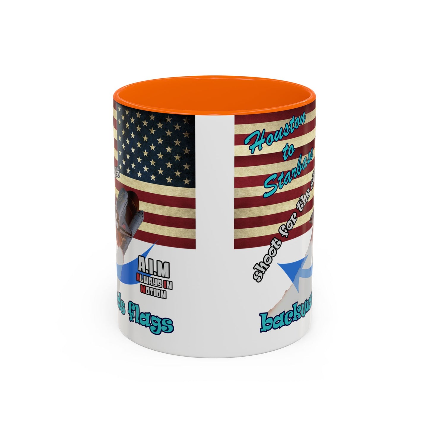 shoot for the stars - Accent Mug (white)