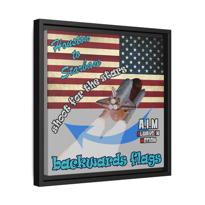 shoot for the stars - framed canvas art (light grey)