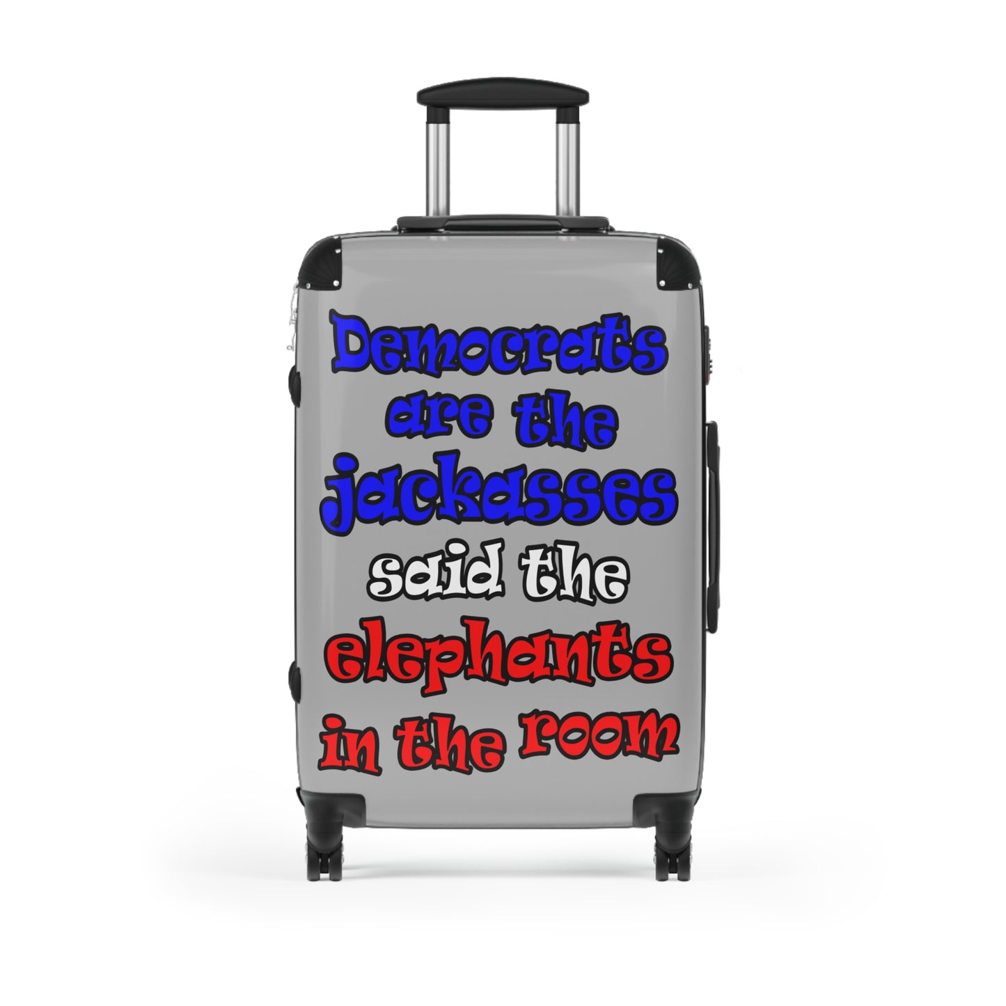 donkeys and elephants - Suitcase (light grey)