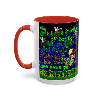 christmas spirits of boston - Accent Mug ('snoops' background)