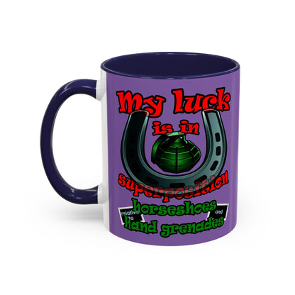 my luck - Accent Mug (light purple)