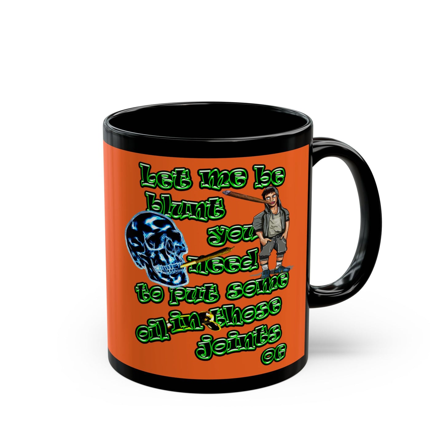 og - Black Mug (orange)