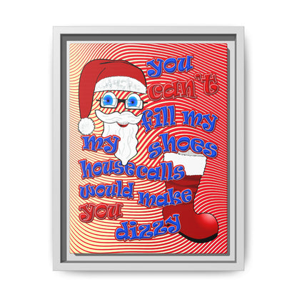 santa's shoes - framed canvas art (yellow-orange wave)