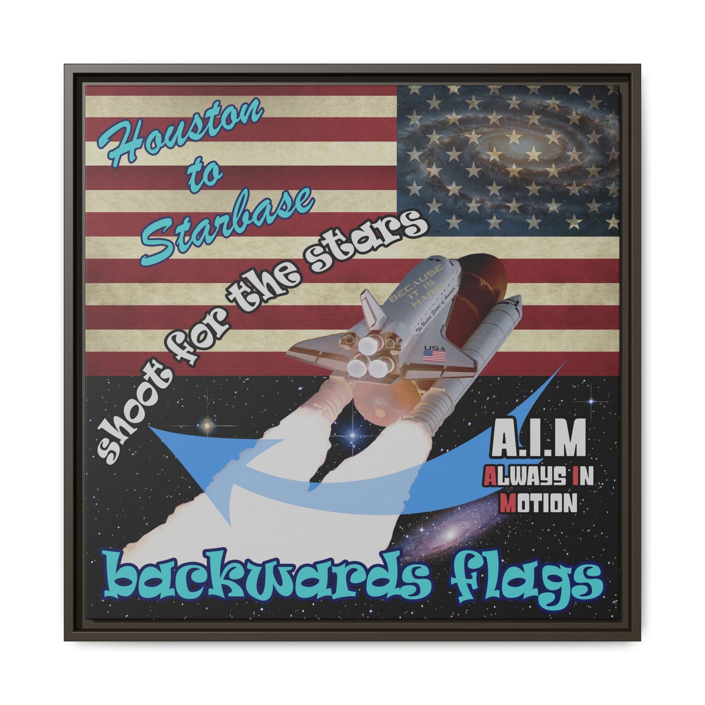 shoot for the stars - framed canvas art