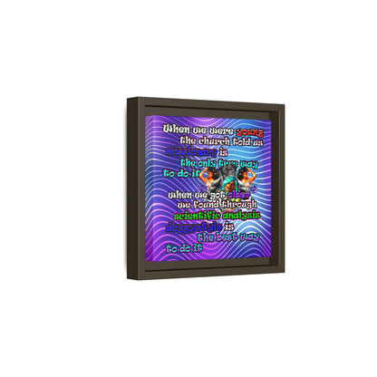 doggystyle - framed canvas art (purple wave)
