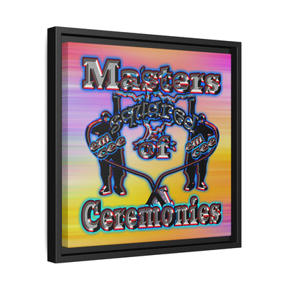 em cee squared - framed canvas art (color blur)