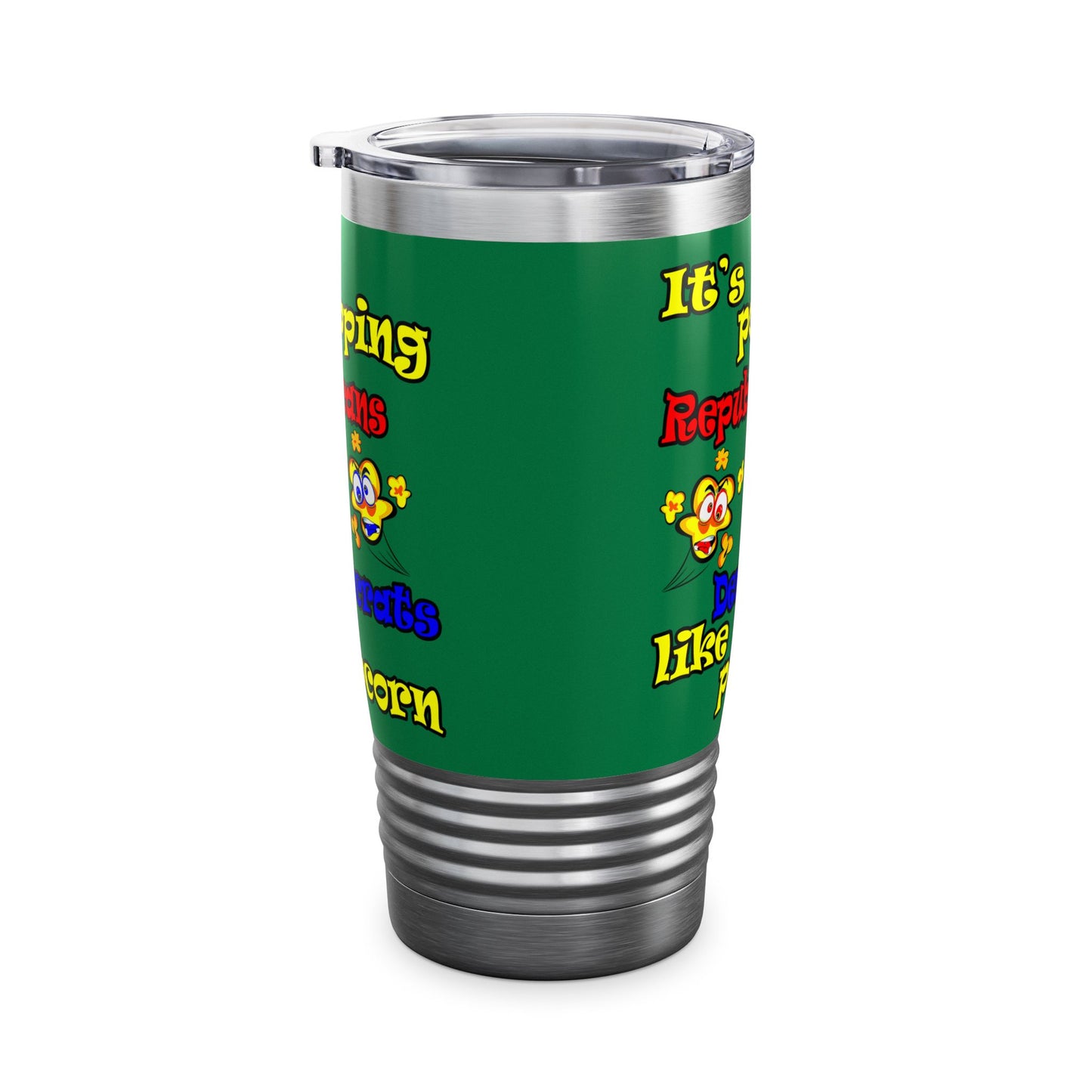 popping like popcorn - Ringneck Tumbler, 20oz (dark green)
