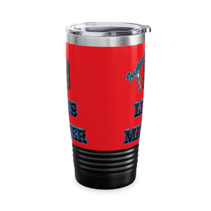 irrelevant - Ringneck Tumbler, 20oz (red)