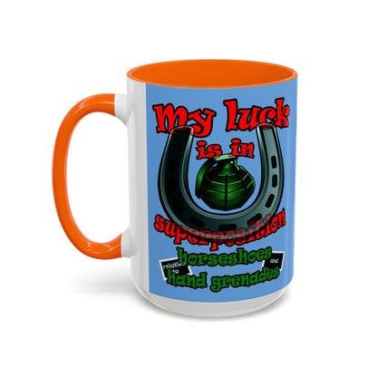 my luck - Accent Mug (light blue)