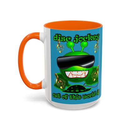 disc jockey - Accent Mug (turquoise)