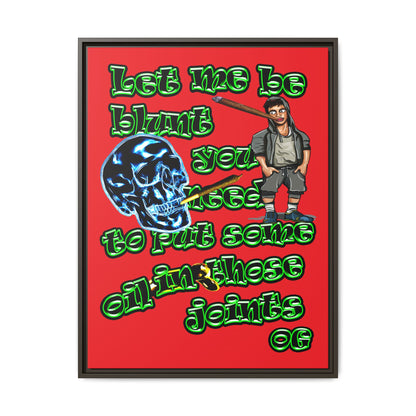 og - framed canvas art (red)