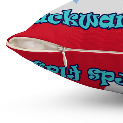 shoot for the stars - Spun Polyester Square Pillow - (dark red)