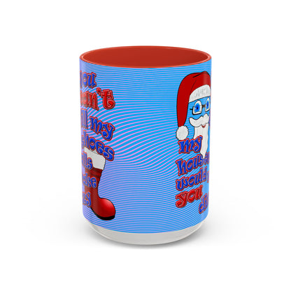 santa's shoes - Accent Mug (light blue-purple wave)