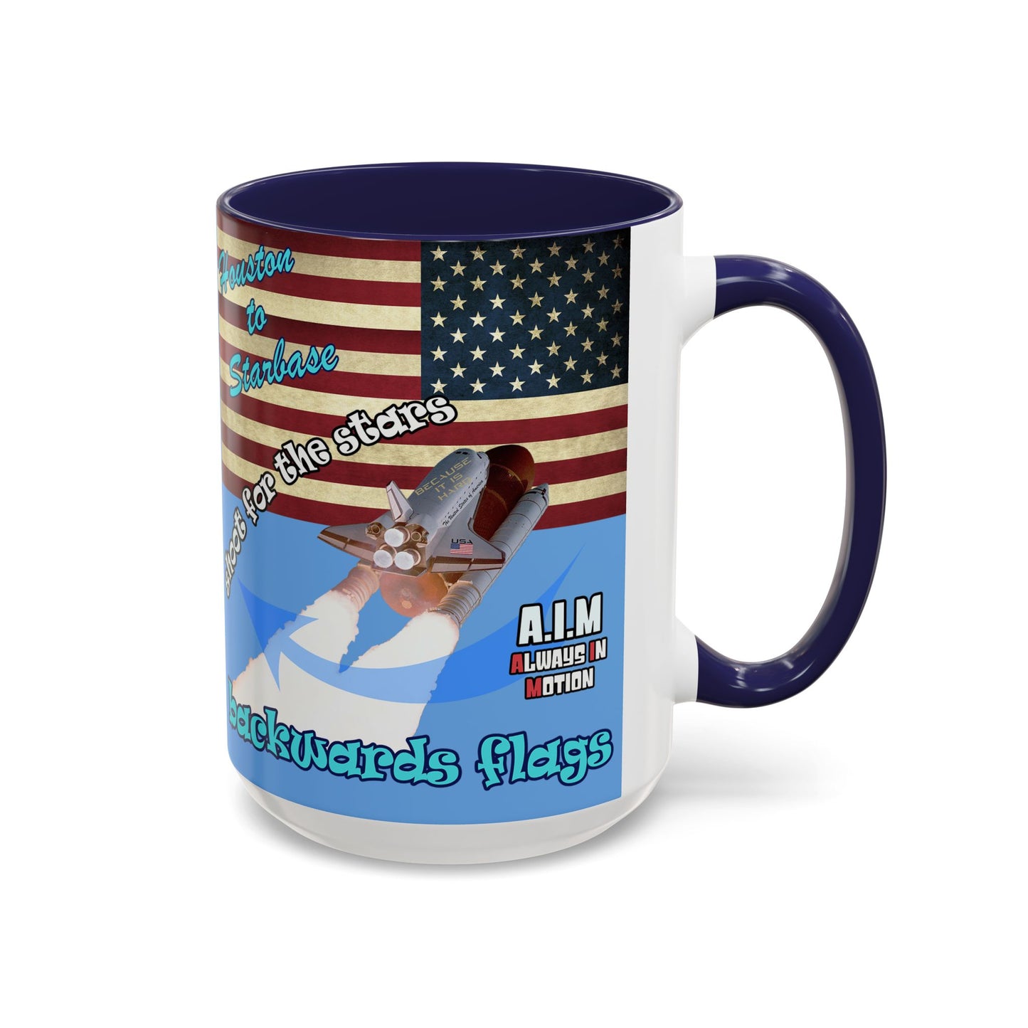 shoot for the stars - Accent Mug (light blue)