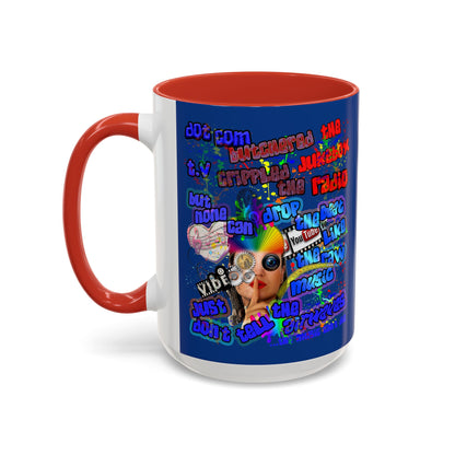 drop the beat - Accent Mug (dark blue)