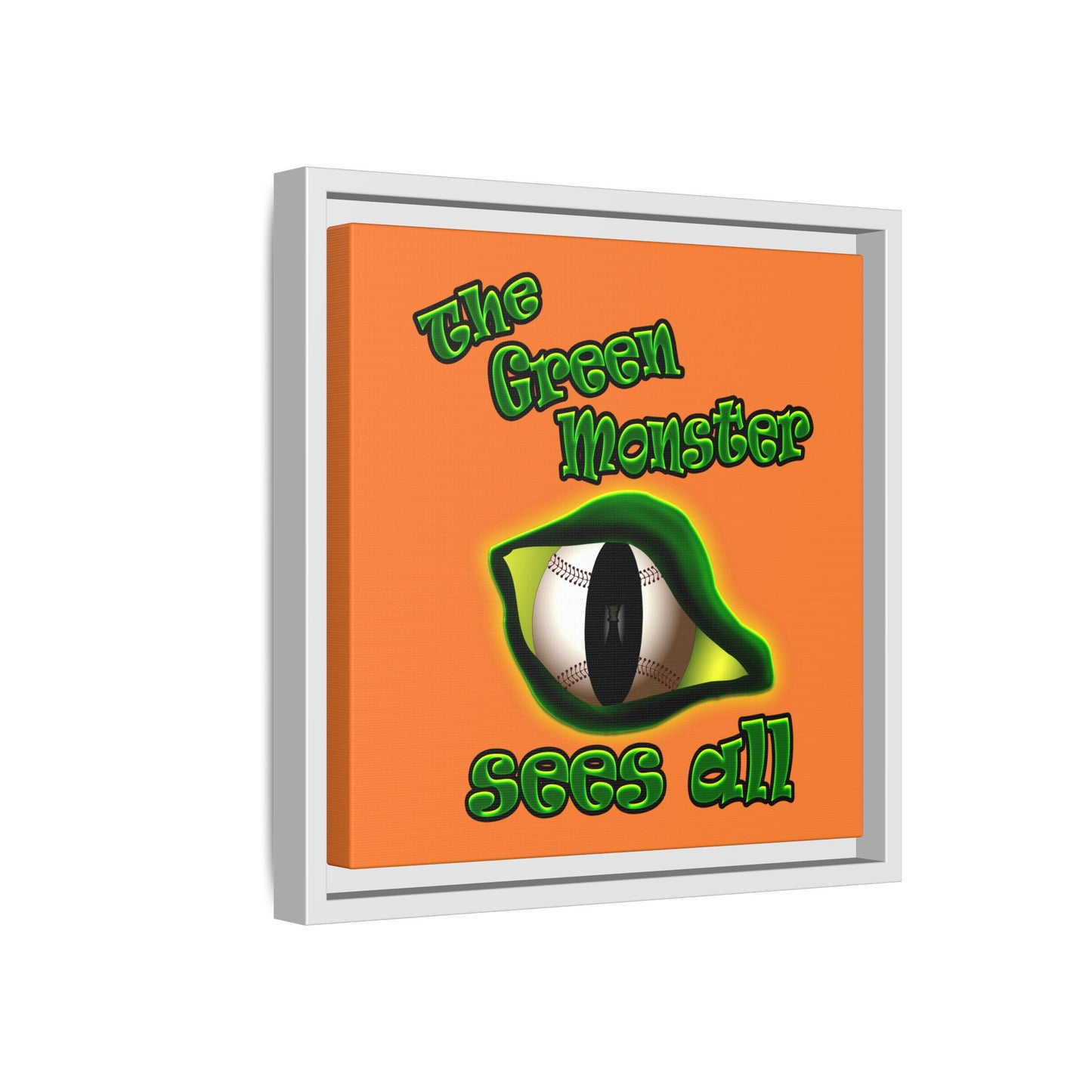 green monster - framed canvas art (crusta)