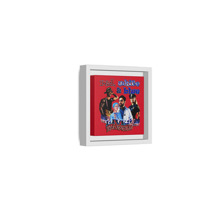 rw&b lives matter - framed canvas art (dark red)