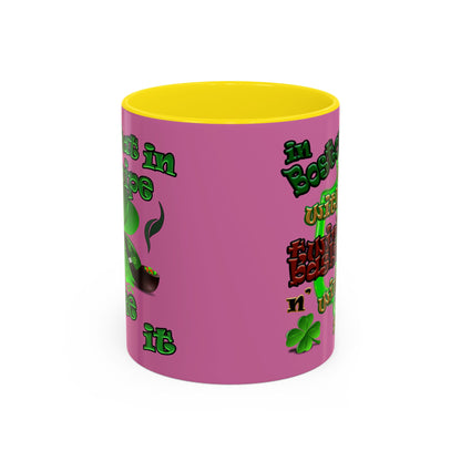 celtics logo - Accent Mug (light pink)