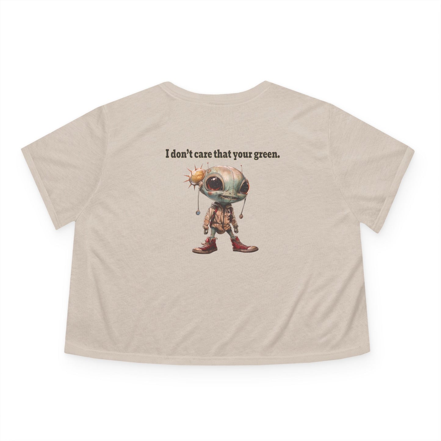 I don't care that your grey - Women's Flowy Cropped Tee