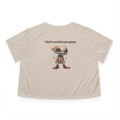 I don't care that your grey - Women's Flowy Cropped Tee
