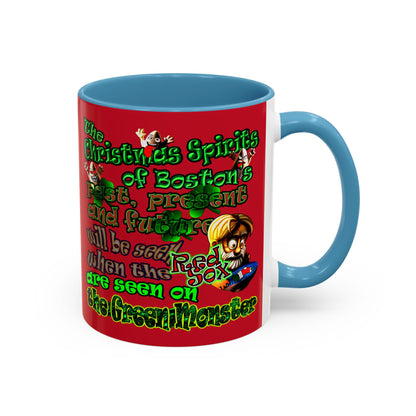 christmas spirits of boston - Accent Mug (dark red)