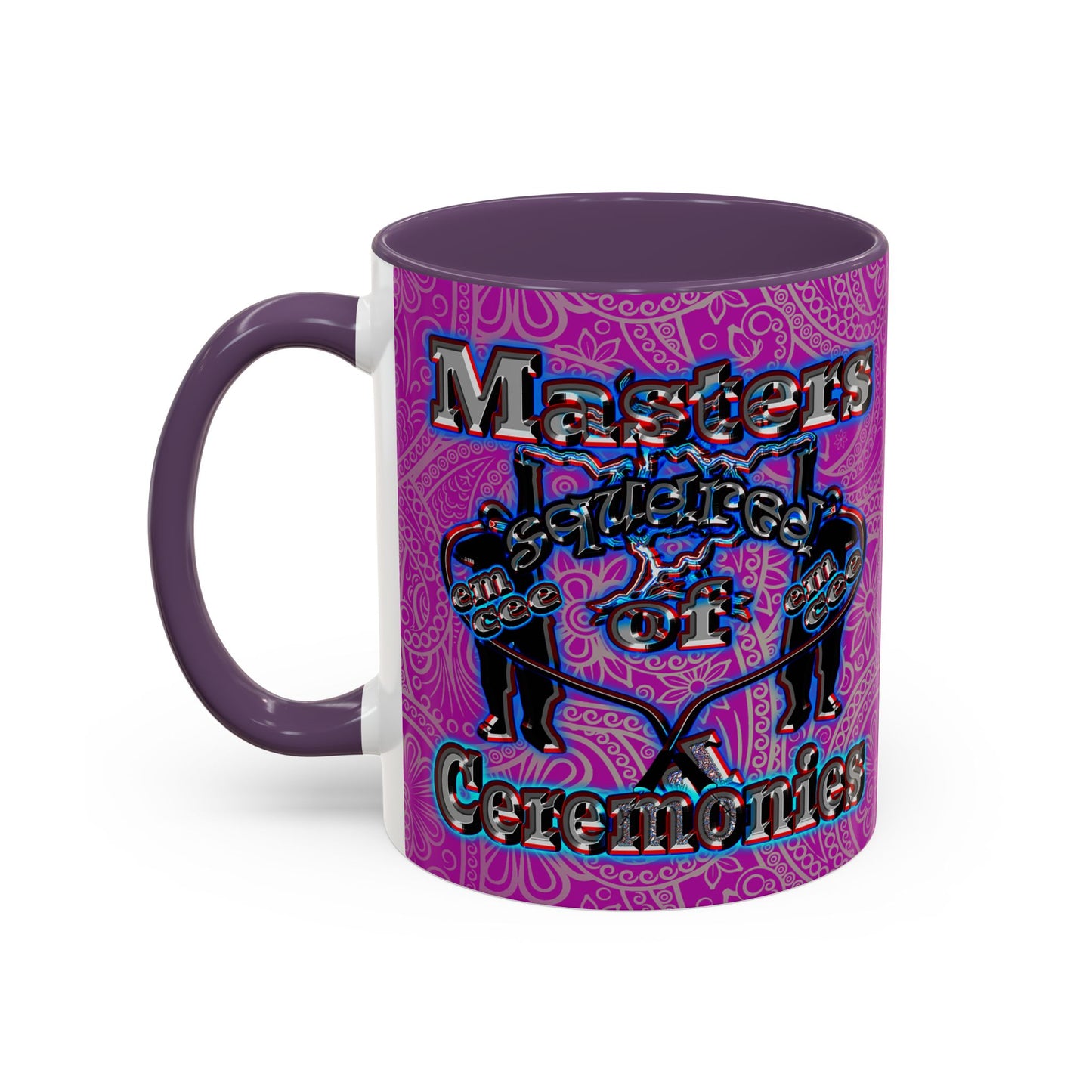 em cee squared - Accent Mug (pink swirl)