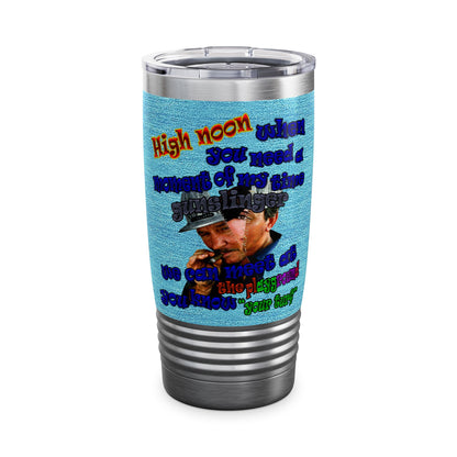 high noon - Ringneck Tumbler, 20oz (faded blue)