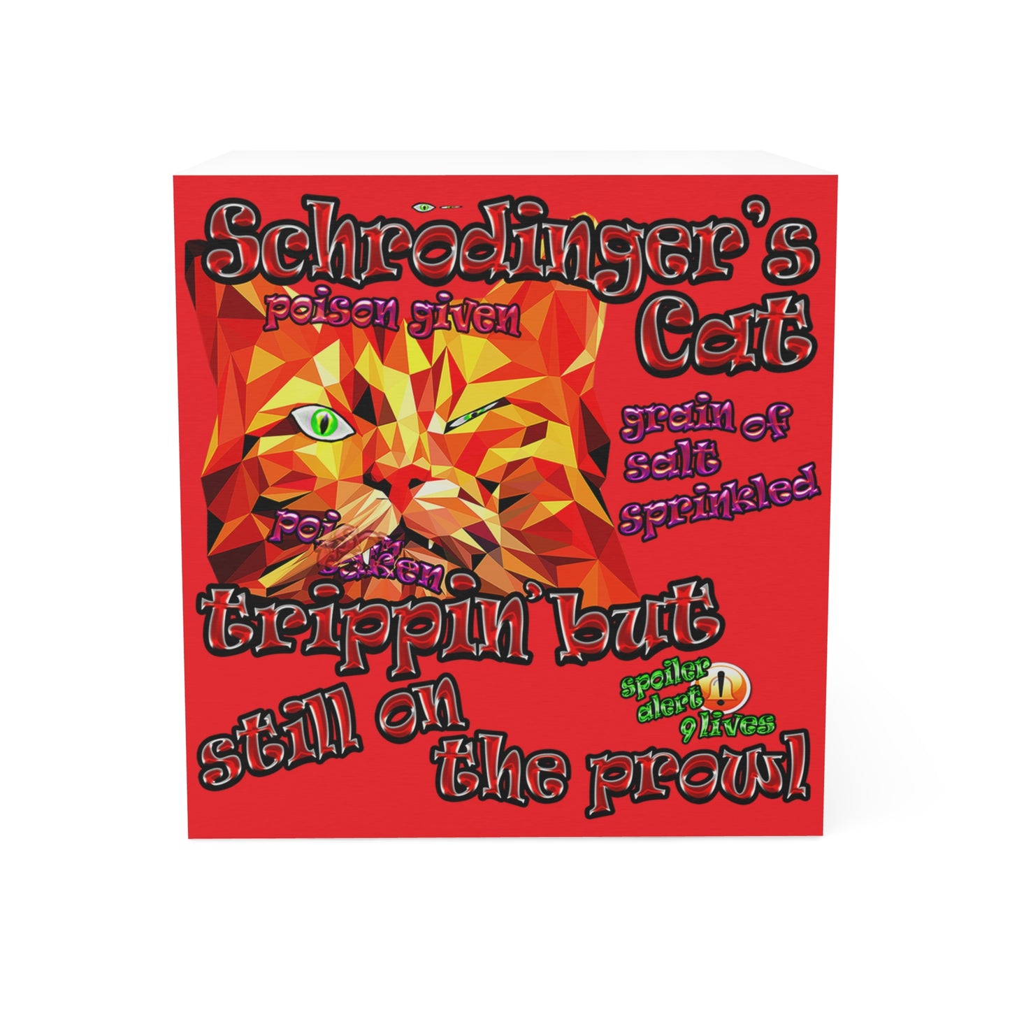 schrodinger's cat - note cube (red)
