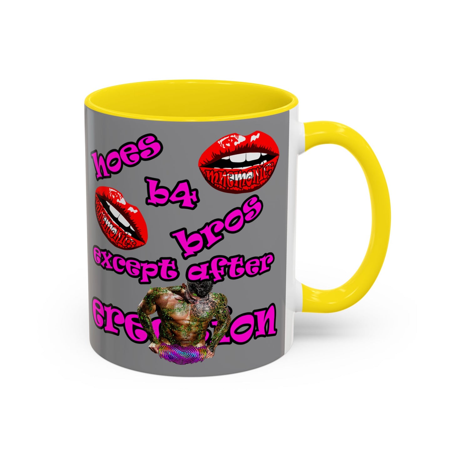 hoes b4 bros - Accent Mug (grey)