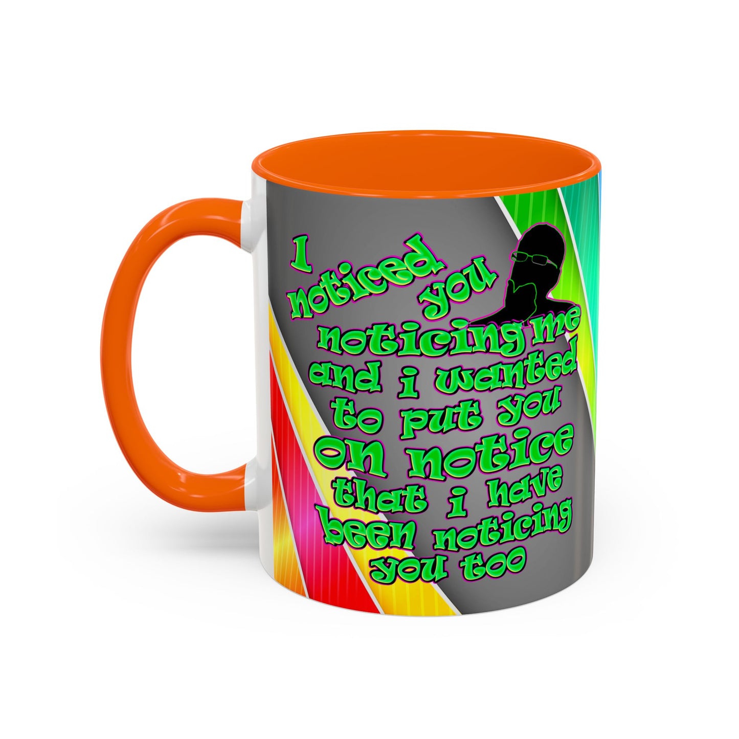 noticed you noticing - Accent Mug (rainbow split)