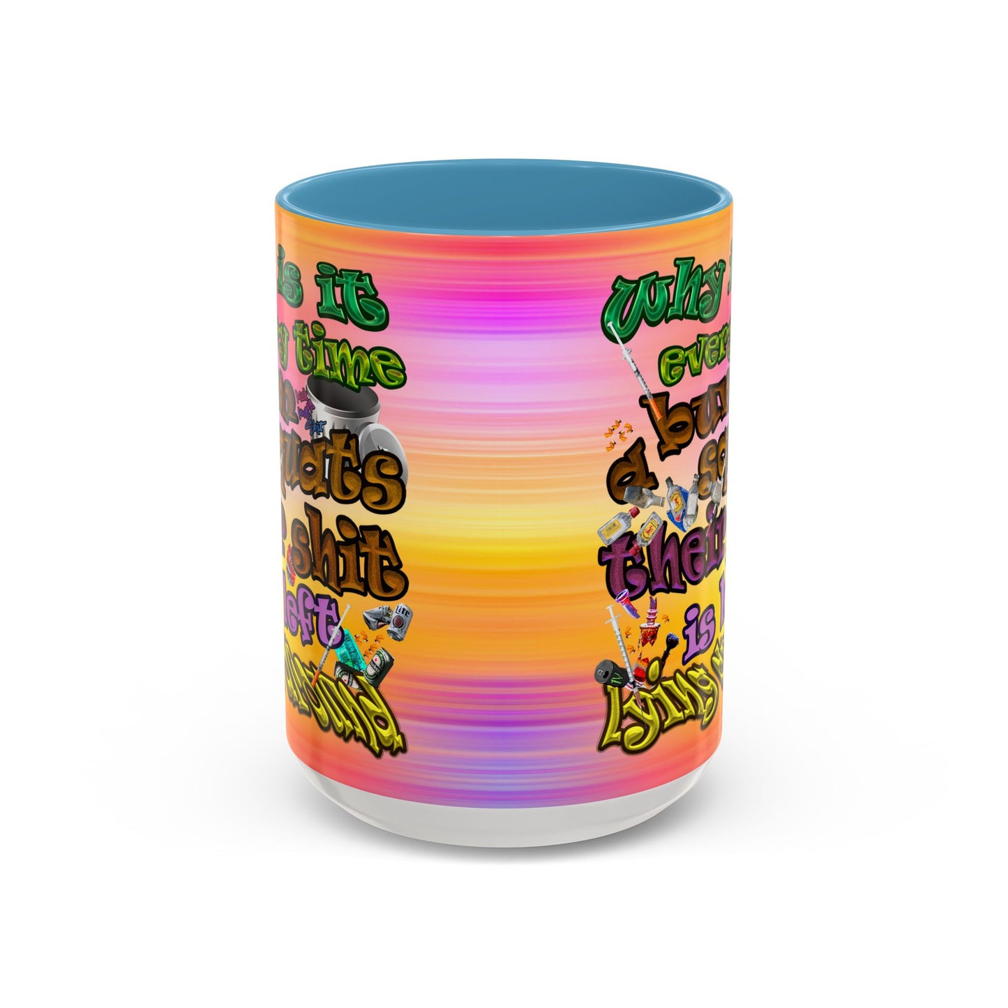 the bum's shit - Accent Mug (color blur)