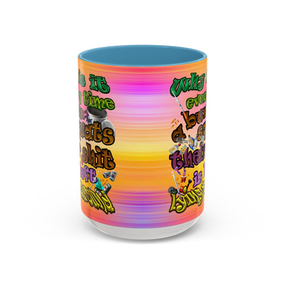 the bum's shit - Accent Mug (color blur)