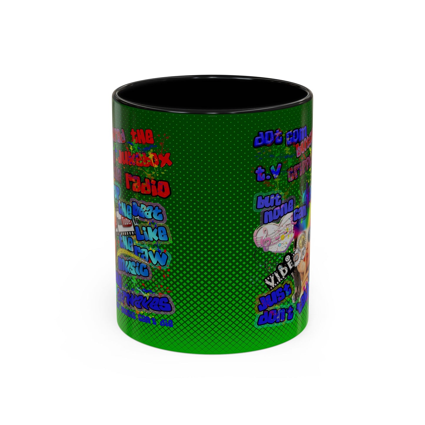 drop the beat - Accent Mug (logo green)