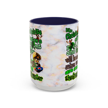 christmas spirits of boston - Accent Mug (white marble)