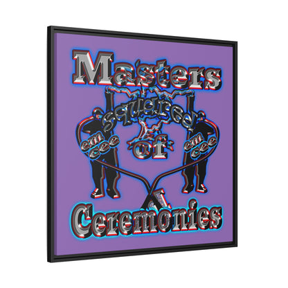 em cee squared - framed canvas art (light purple)