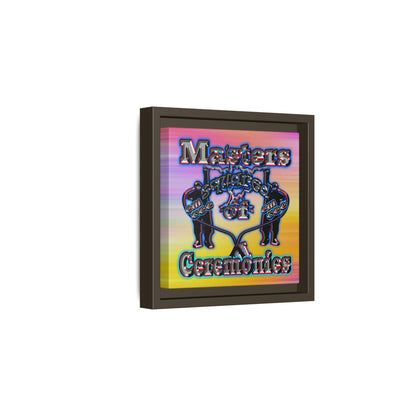 em cee squared - framed canvas art (color blur)