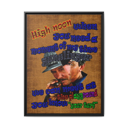 high noon - framed canvas art (brown papyrus)
