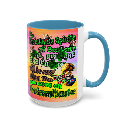 christmas spirits of boston - Accent Mug (color blur)