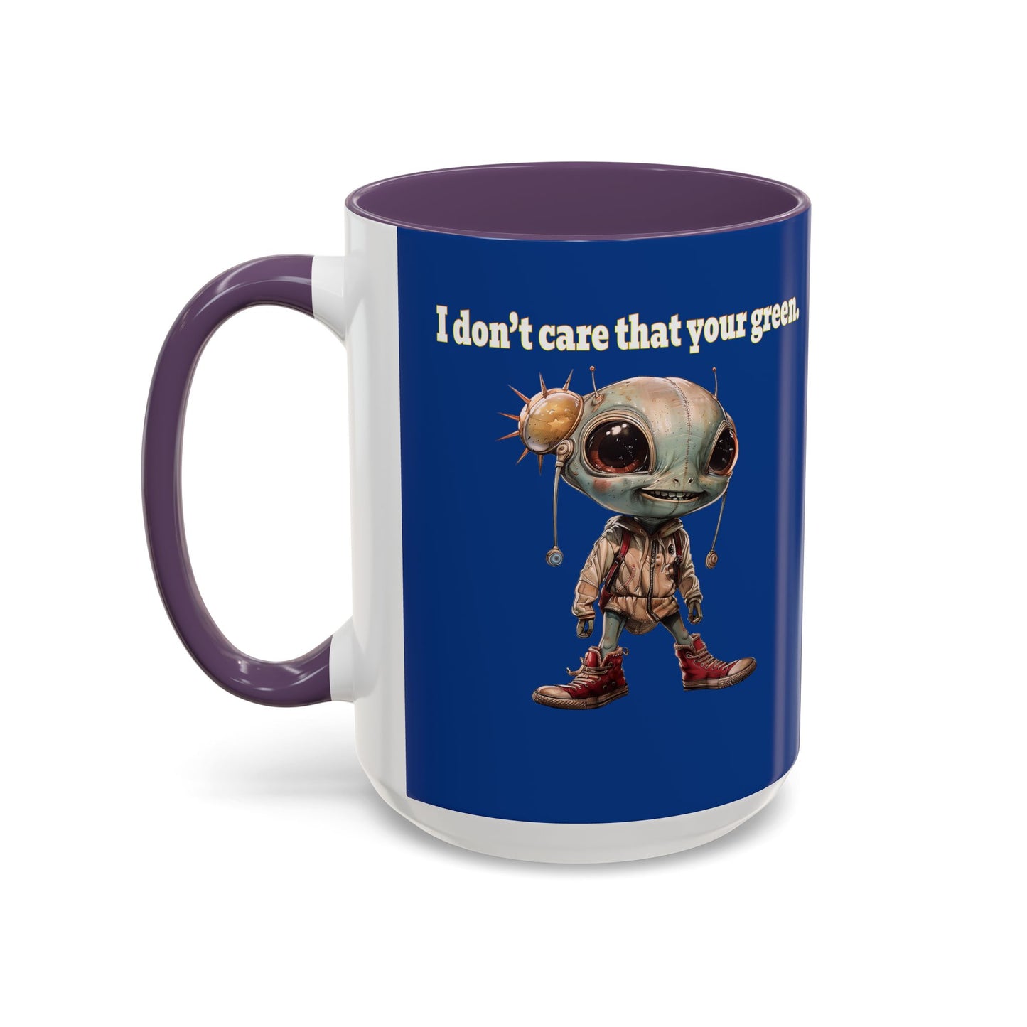 I don't care that your grey - Accent Mug (dark blue)