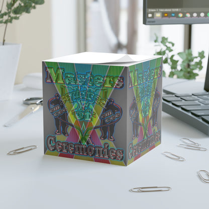 em cee squared - note cube (rainbow split)