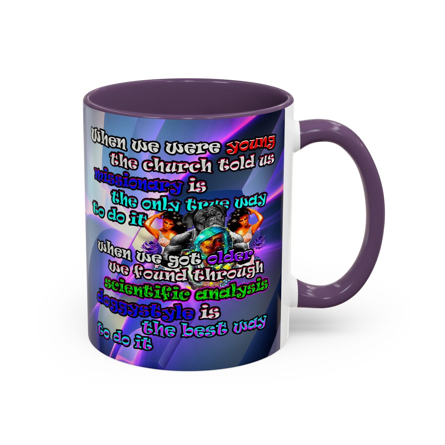 doggystyle - Accent Mug (grey-pink wave)