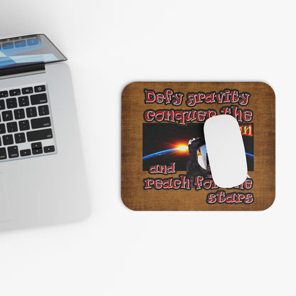 defy conquer reach - Mouse Pad (Rectangle) (brown papyrus)