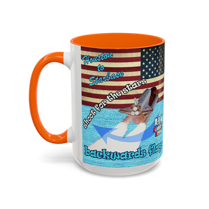 shoot for the stars - Accent Mug (faded blue)