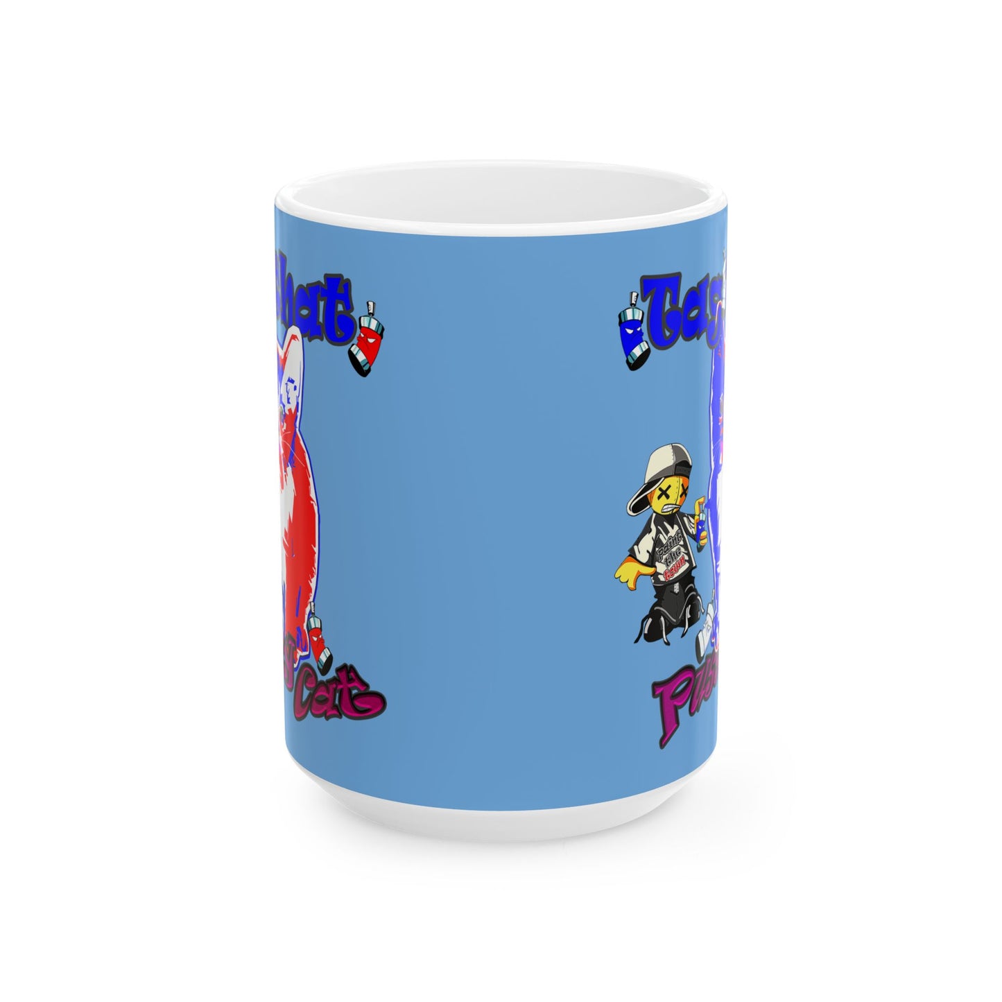 tag that - White Mug (light blue)