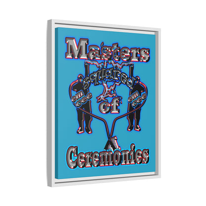 em cee squared - framed canvas art (turquoise)