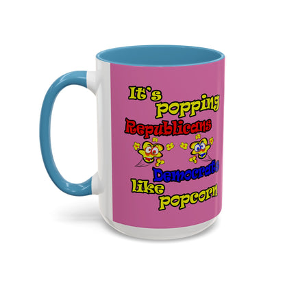popping like popcorn - Accent Mug (light pink)