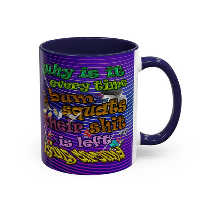 the bum's shit - Accent Mug (purple wave)