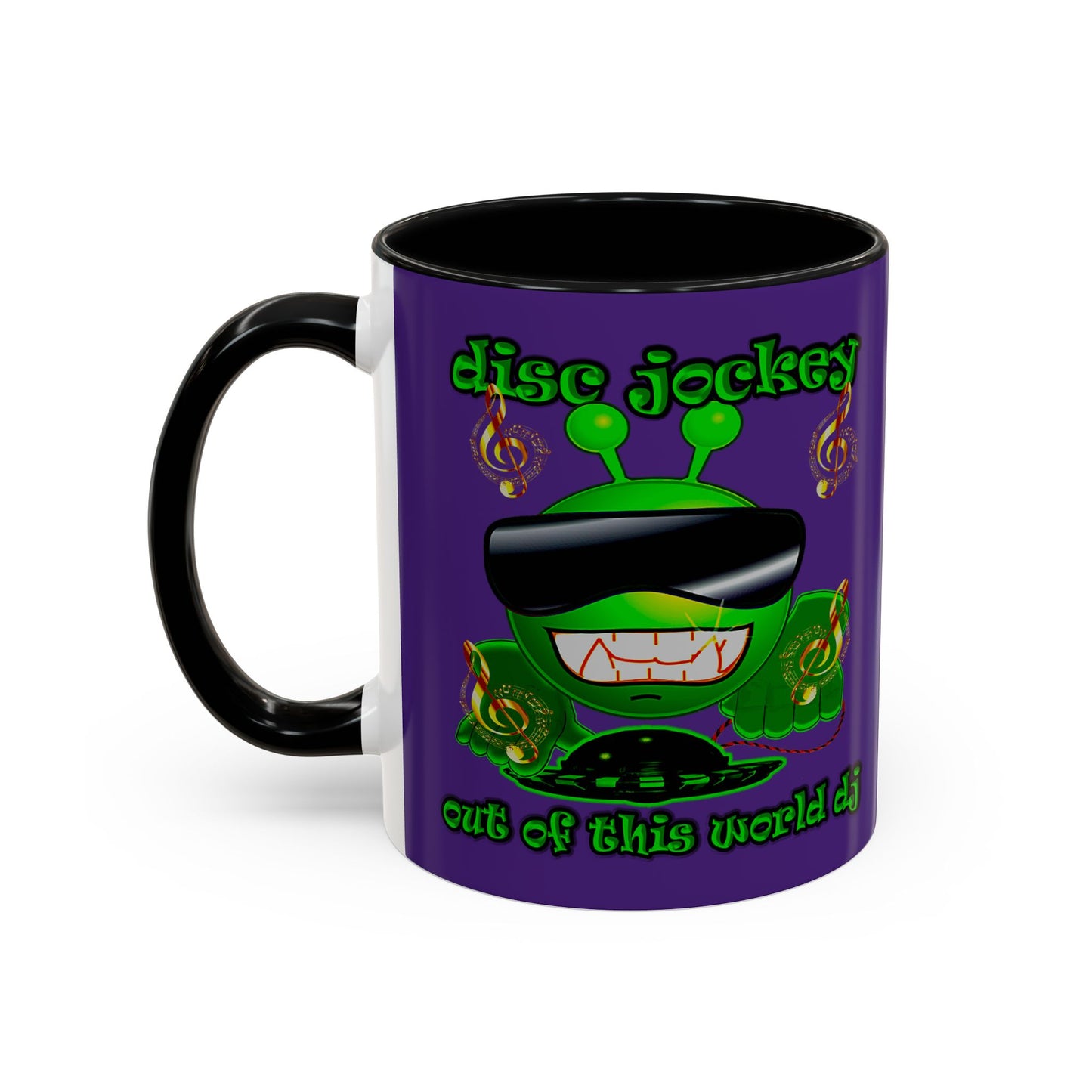 disc jockey - Accent Mug (purple)